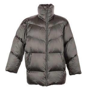 Massing Dutti Silver Gunmetal Shiny Puffer Jacket
